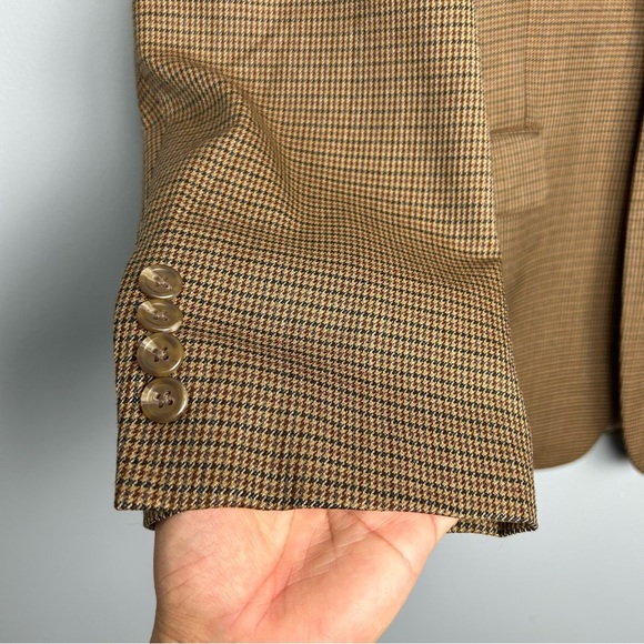 Lauren Ralph Lauren wool 42L men’s classic fit suit jacket blazer houndstooth - Picture 7 of 15